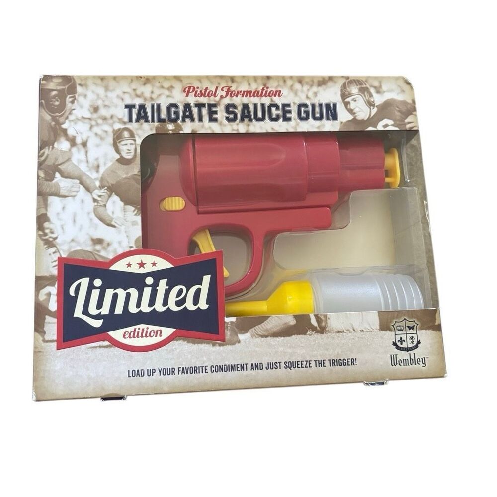Wembley Tailgate Sauce Gun New In Box Limited Edition Pistol Formation Condiment